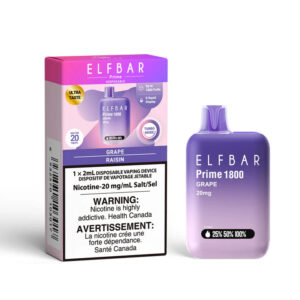 Elf Bar Disposable Vape - 1800 Puffs - Grape