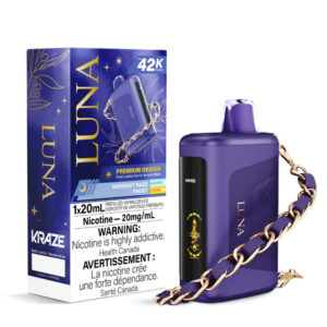Kraze Luna Disposable Vape - 42K Puffs - Midnight Razz Frost